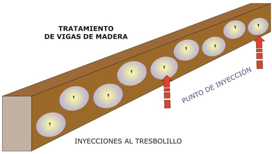 Proceso de tratamiento profesional de madera